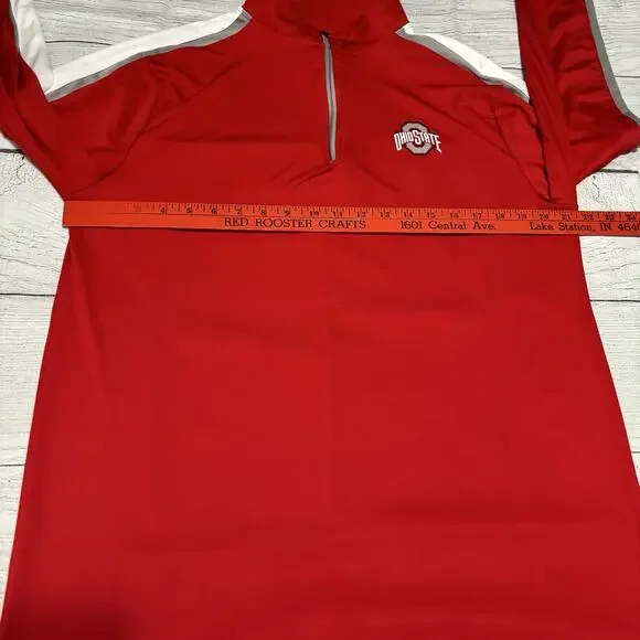 Colosseum Ohio State Buckeyes Mens Size Large Quarter Zip Pullover Shirt